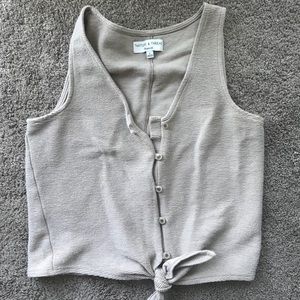 Madewell Texture and Thread Button Front Tank
